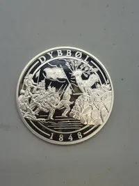 Original mønt - sterlingsølv (20 gram) Dybbøl 1848