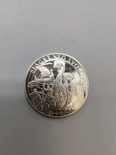 Original mønt - sterlingsølv (20 gram) Slaget ved Svold år 1000