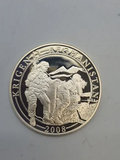 Original mønt - sterlingsølv (20 gram) Krigen i Afganistan 2008