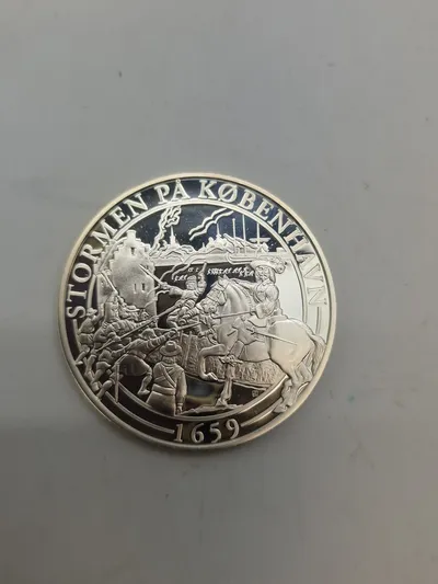 Original mønt - sterlingsølv (20 gram) Stormen på København 1659