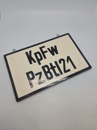 Originalt panzer skilt fra den kolde krig