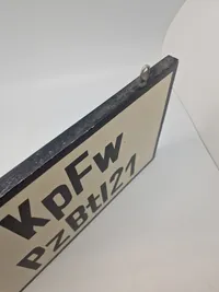 Originalt panzer skilt fra den kolde krig