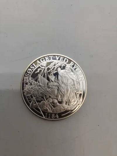 Original mønt - sterlingsølv (20 gram) Slaget ved Rygen 1188
