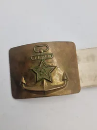 Originalt russisk bælte med spænde - marine