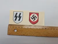 Waffen-SS hjelm decaler - reproduktion