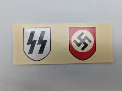 Waffen-SS hjelm decaler - reproduktion