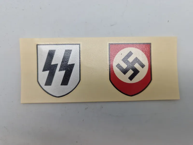 Waffen-SS hjelm decaler - reproduktion