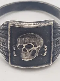 Original SS cantine ring, sølvstemplet