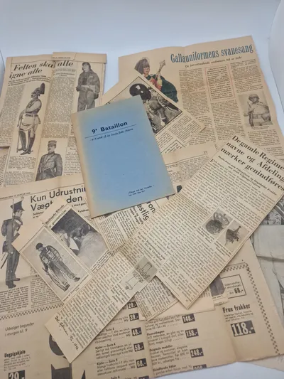 Lot udklip og hæfte - 9 battalion