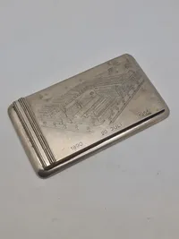 Original sølv skrive Block, Vægt: 323 gram