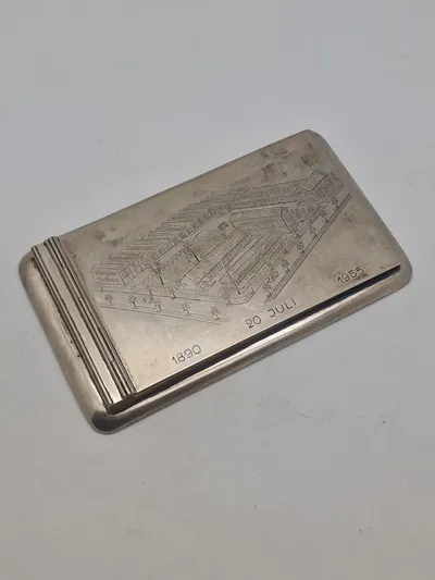 Original sølv skrive Block, Vægt: 323 gram