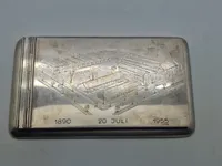 Original sølv skrive Block, Vægt: 323 gram