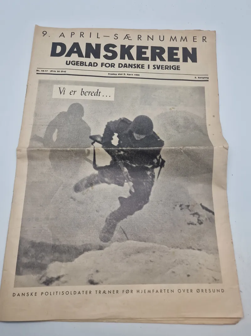 Originalt eksemplar af “Danskeren” april 1945