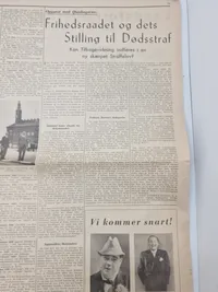 Originalt eksemplar af “Danskeren” april 1945