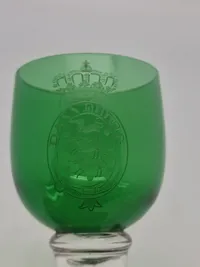 Originalt glas fra kongeskibet ( mindre afslag )
