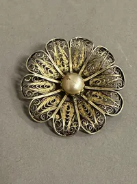 Original Dansk broche af sølv