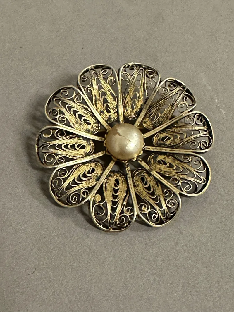 Original Dansk broche af sølv