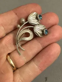 Original Dansk broche af sølv