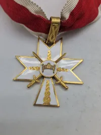 Original GERMAN CROAT WWII CROATIAN KNIGHTS CROSS WITH SWORDS OF THE ORDER OF KING ZVONIMIR 1ST CLASS