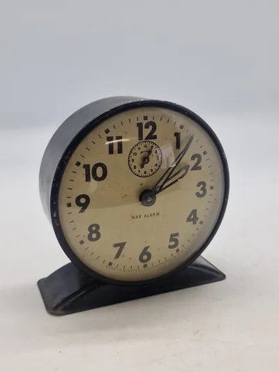 Originalt World War 2 US 'War Alarm' Clock, made in Winsted, Connecticut