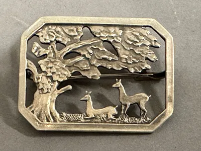 Original Dansk broche af sølv