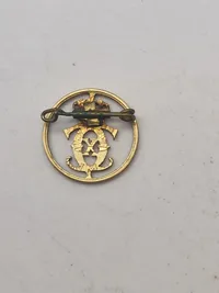 Lot Georg Jensen kongemærke & nationalt mærke lavet af ww2 mønt