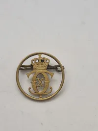 Lot Georg Jensen kongemærke & nationalt mærke lavet af ww2 mønt