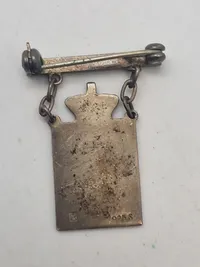 Lot Georg Jensen kongemærke & nationalt mærke lavet af ww2 mønt