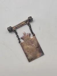 Lot Georg Jensen kongemærke & nationalt mærke lavet af ww2 mønt