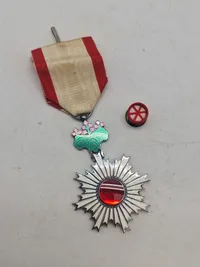 Original ORDER OF THE RISING SUN - 6TH CLASS, Sterlingsølv