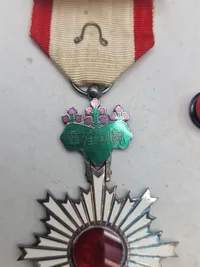 Original ORDER OF THE RISING SUN - 6TH CLASS, Sterlingsølv