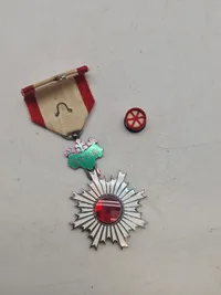 Original ORDER OF THE RISING SUN - 6TH CLASS, Sterlingsølv