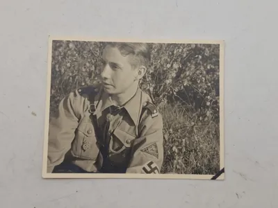 Original foto af tysk Hitler jugend dreng - bemærk Nordsee vinklen