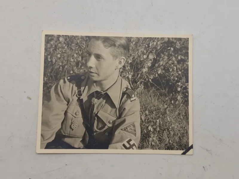Original foto af tysk Hitler jugend dreng - bemærk Nordsee vinklen