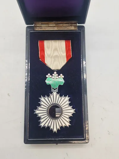 Original Japan, Empire. An Order Of The Rising Sun, V Class, Sterlingsølv