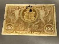 Original 100 kr 1941 B, nr. 4851681, Svendsen / Sander, Sieg 111, Pick 33