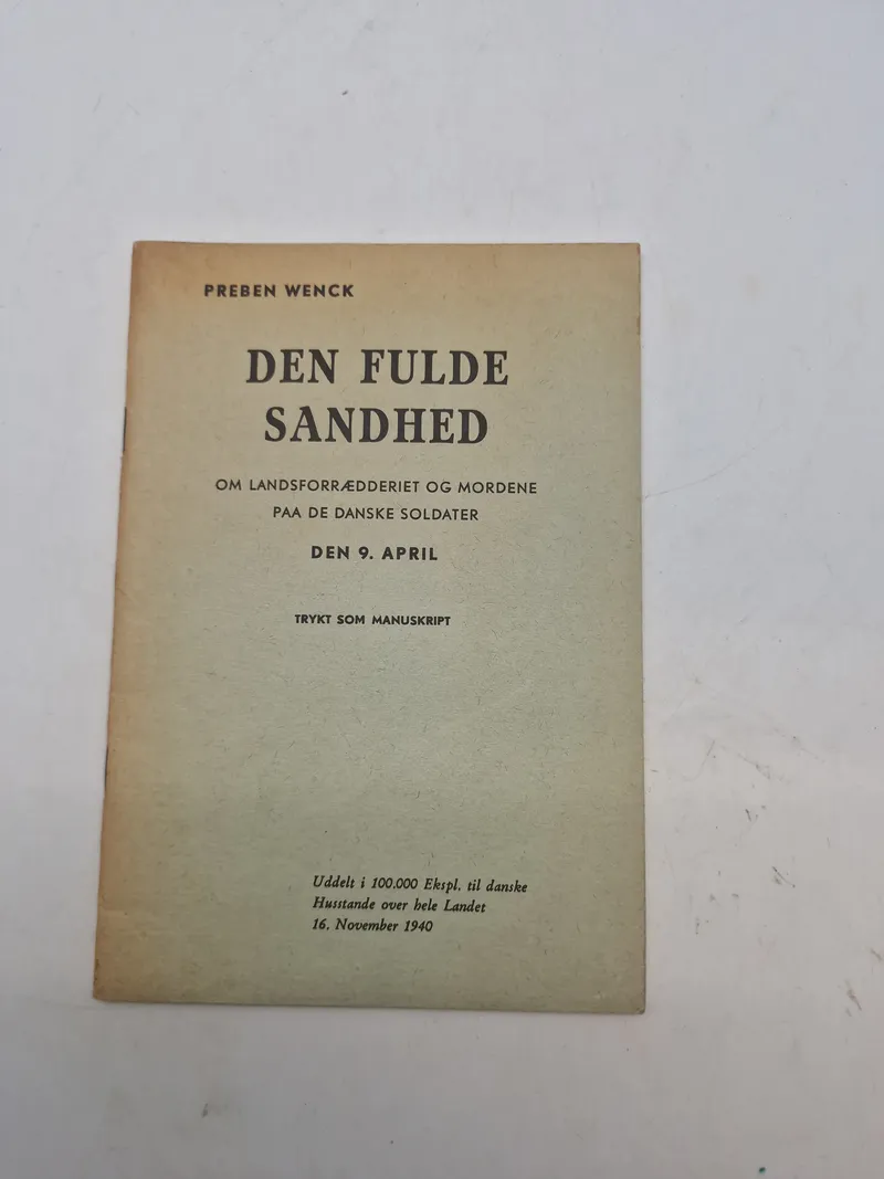 Originalt hæfte - Den fulde sandhed
