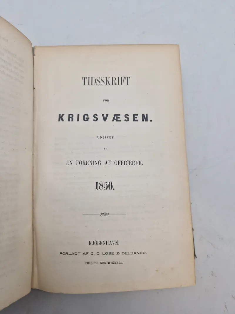 Tidskrift for krigsvæsen - 1856