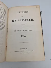 Tidskrift for krigsvæsen - 1856