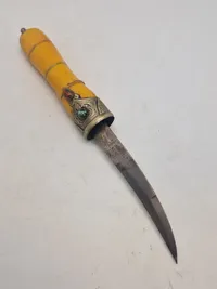 veludført Morrccan dagger med skede af horn