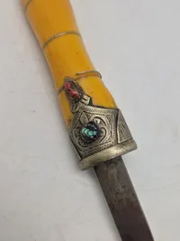veludført Morrccan dagger med skede af horn