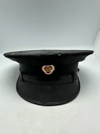 Original før krigs chauffør kasket, sort silke