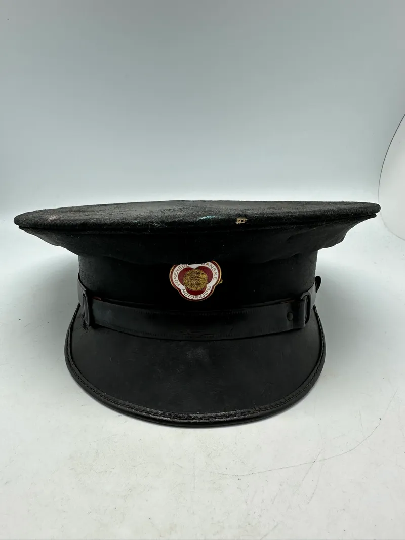 Original før krigs chauffør kasket, sort silke