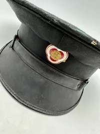 Original før krigs chauffør kasket, sort silke