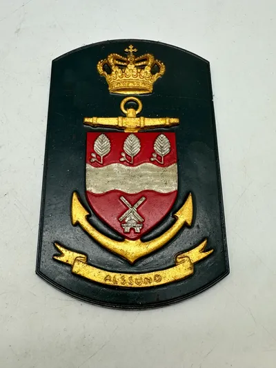 Originalt Dansk metal marine skjold