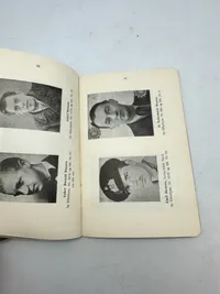 "Udvalg af Billed-Bilag til Danske Politi Efterretninger" af 16.10.1945. 65 sider hæfte med billeder af personer som siden 5.5.1945 har været efterlyst for landsskadelig virksomhed. Mint