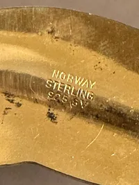 Stor Norsk sølv broche