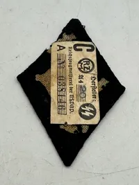 Original RARE SD ‘Sicherheitsdienst’ sleeve diamond for officers with RZM tag