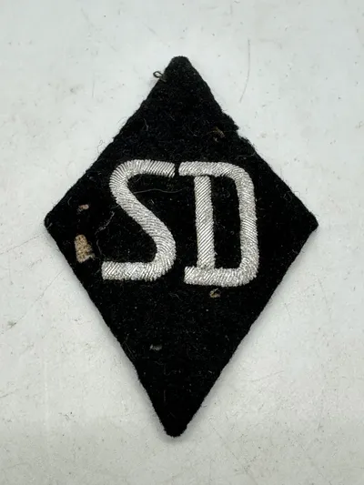 Original RARE SD ‘Sicherheitsdienst’ sleeve diamond for officers with RZM tag