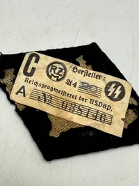 Original RARE SD ‘Sicherheitsdienst’ sleeve diamond for officers with RZM tag